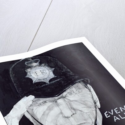 Portrait of Jack Warner as Dixon of Dock Green by Barry Fantoni