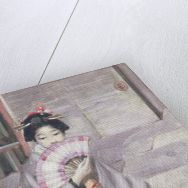 Geisha Drinking Tea by George F. Henry