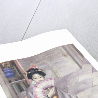 Geisha Drinking Tea by George F. Henry