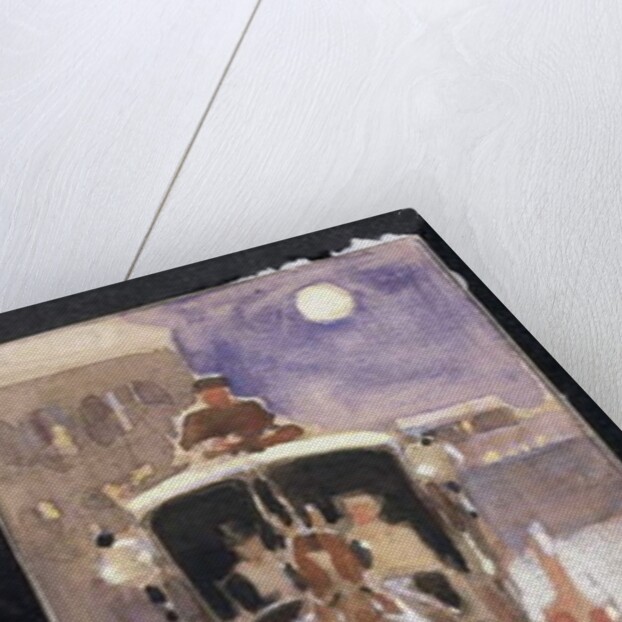 Christmas Card with a Hansom Cab by Joseph Crawhall