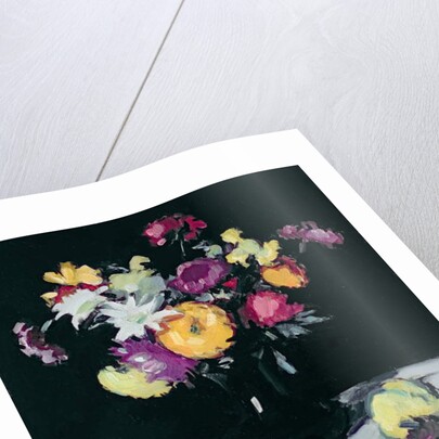 Still Life with Chrysanthemums against Black, c.1912 by Samuel John Peploe