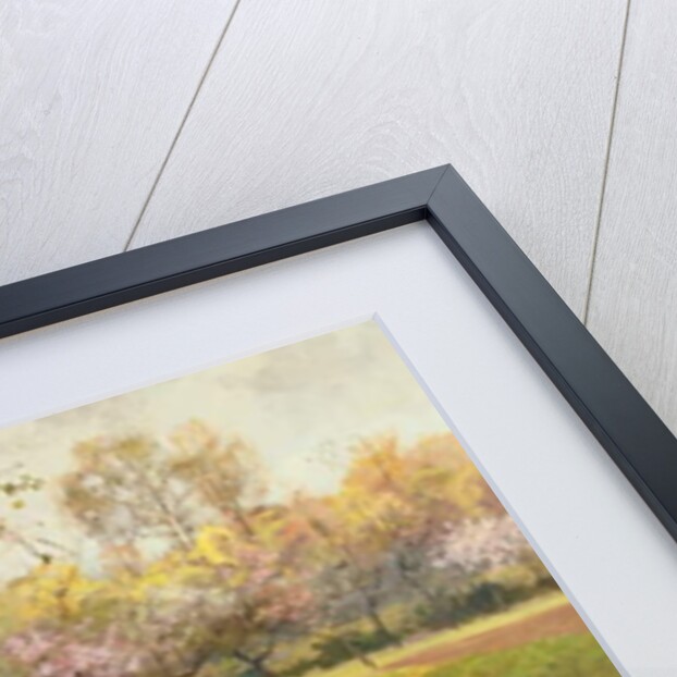 French River Landscape with a Flowering Tree by Fritz Thaulow