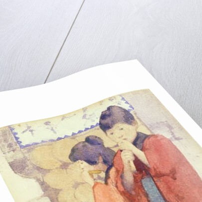 Portrait of two Japanese children, 1895-96 by Mortimer Ludington Menpes