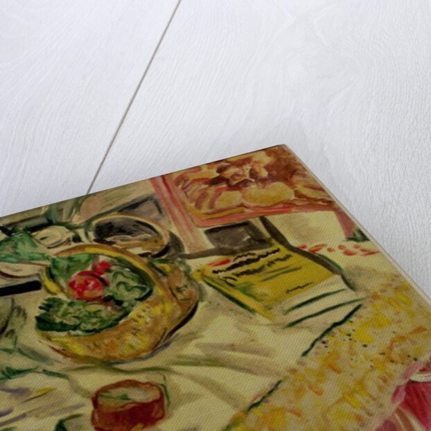 Still Life with a Basket of Vegetables by George Leslie Hunter