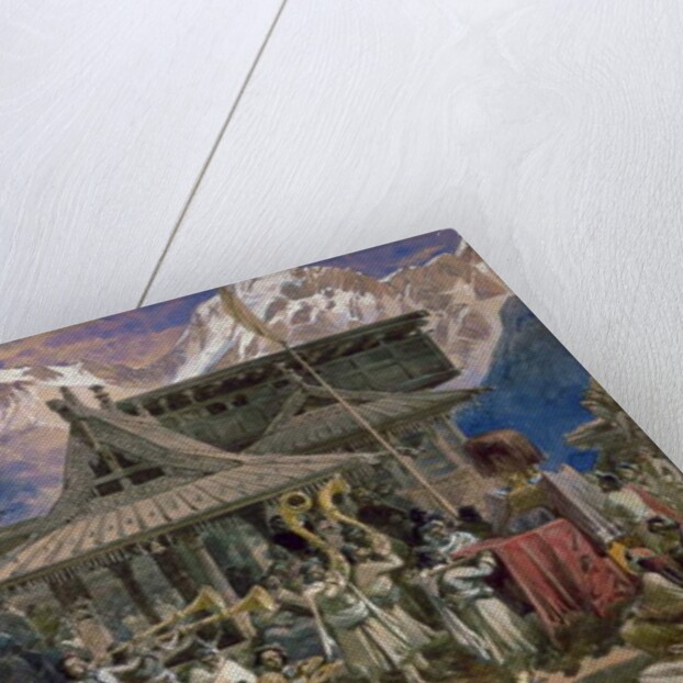 Puja at Chini Bashahr, Himalayas, c.1859-66 by William 'Crimea' Simpson