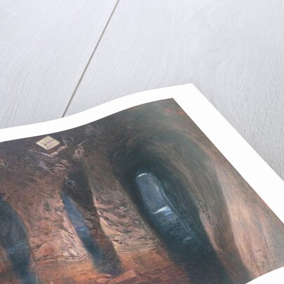 Bahr El Khabeer on The Great Sea: rockcut cisterns under the site of Solomon's Temple, 1870 by William 'Crimea' Simpson