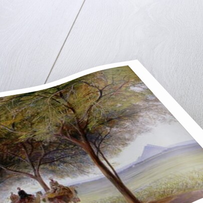 View of the Pyramids Road, Giza by Edward Lear