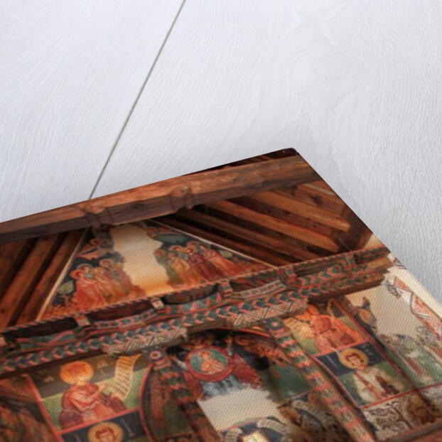 Sanctuary and Altar in Michael Archangel Church in Pedoulas, Cyprus. Painted churches UNESCO site Troodos, Cyprus by Anonymous