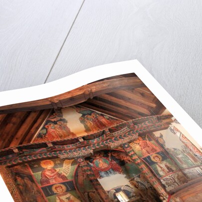 Sanctuary and Altar in Michael Archangel Church in Pedoulas, Cyprus. Painted churches UNESCO site Troodos, Cyprus by Anonymous
