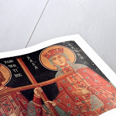 The Byzantine Fresco from the 15th century by Anonymous