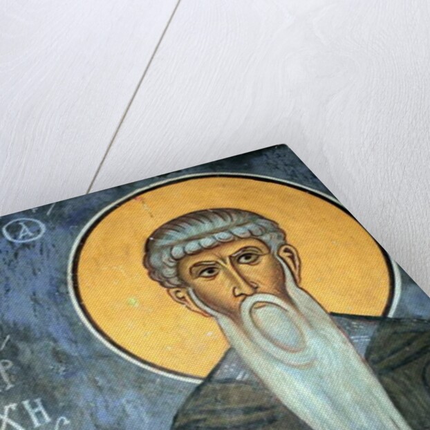 Saint Arsene: Byzantine fresco by Anonymous