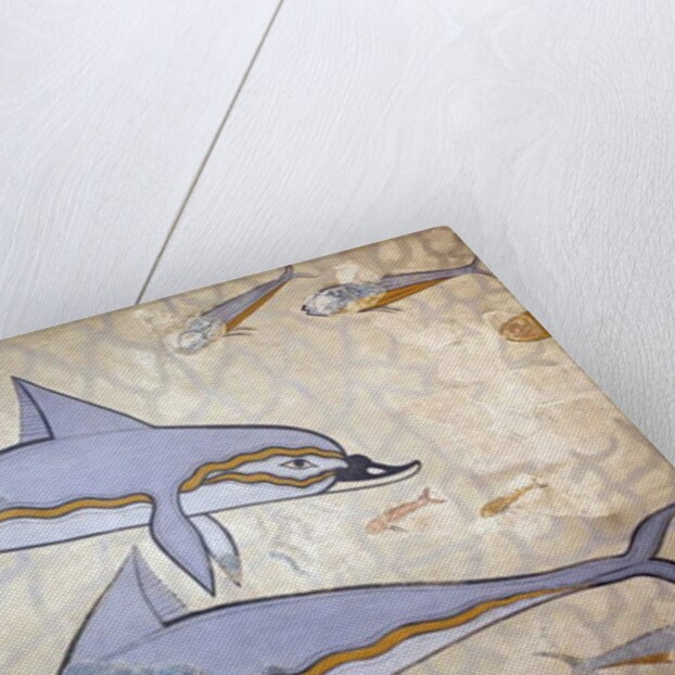 Minoan art. The Dolphin Fresco by Minoan Minoan