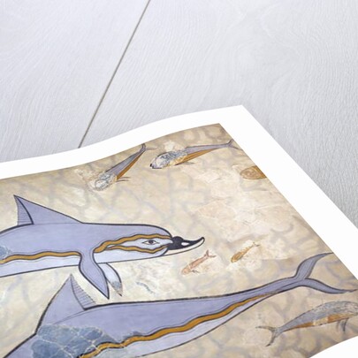 Minoan art. The Dolphin Fresco by Minoan Minoan