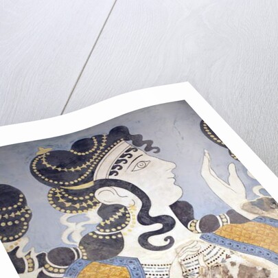 Details of the Ladies in blue”fresco by Minoan Minoan