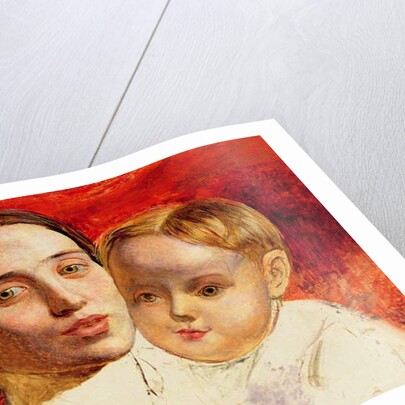 The Artist's sister, Mrs Sarah Wilson and her child by William Holman Hunt