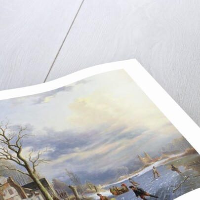 Skaters on the Lake by Jacob Jan Coenraad Spohler