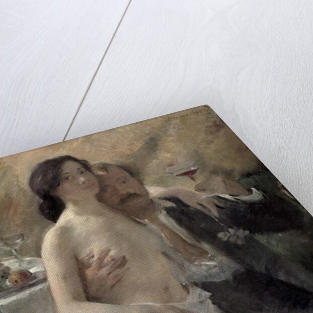 Self portrait with his wife and a sekt glass, 1902 by Lovis Corinth