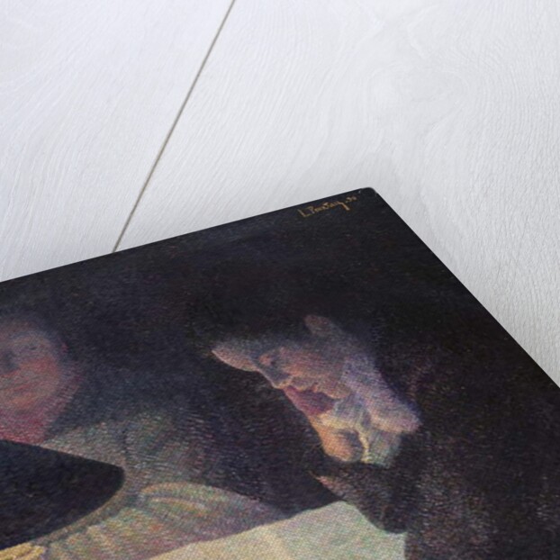 Reading under the Lamp, 1890 by Leon Pourtau