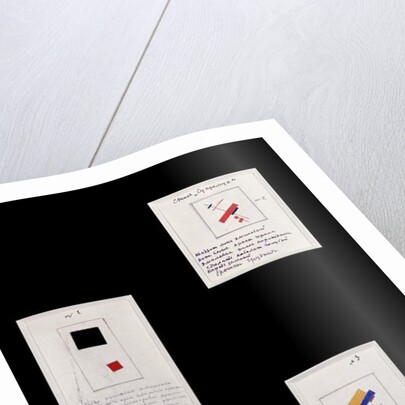 Project for Suprematist Brooch Nos. 1, 2 and 3, c.1916-20 by Kazimir Severinovich Malevich