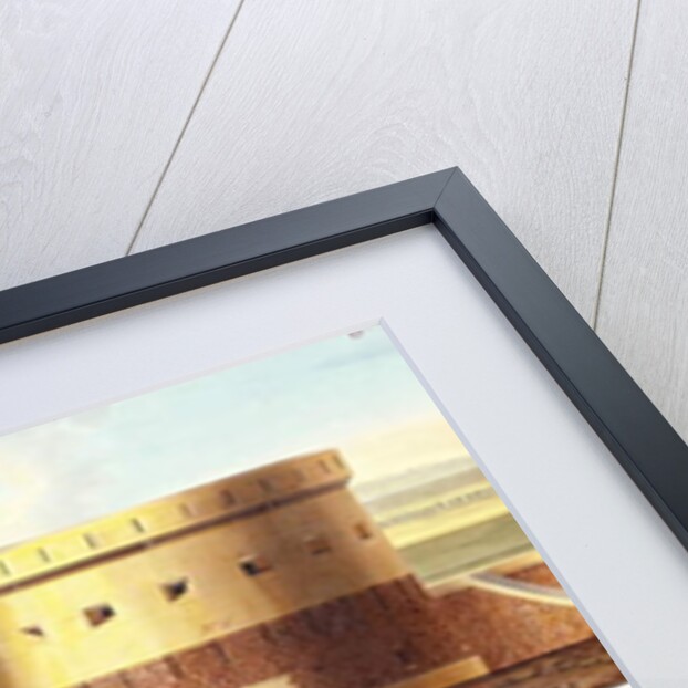 Design for a Fortification on the Outskirts of Paris - a Perspective View, Section and Three Floor Plans of the Central Tower, c.1813 by French School