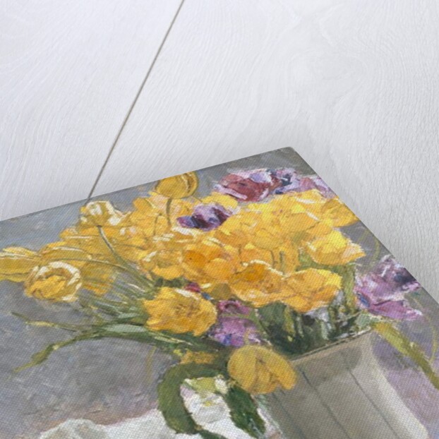 Still Life with Yellow Tulips by Carl Moll