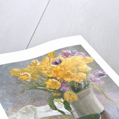 Still Life with Yellow Tulips by Carl Moll