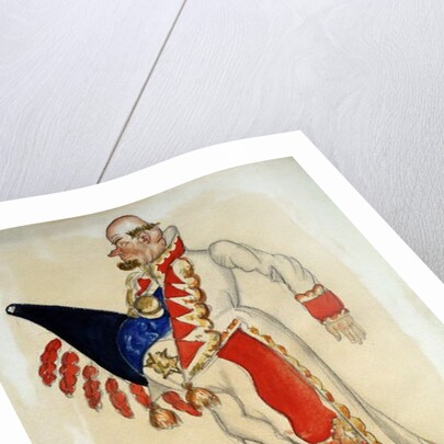 Costume design for 'The Flea', by Yevgeny Zamyatin, 1924 by Boris Mikhailovich Kustodiev