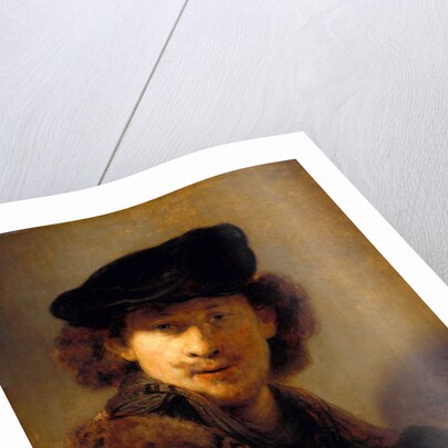 Self portrait with velvet cap, 1634 by Rembrandt Harmensz. van Rijn