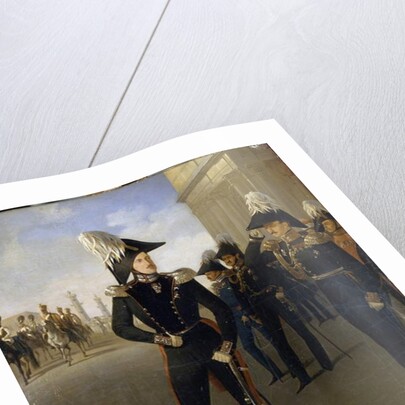 Emperor Nicholas I accepts the official report of the prince Lobanov-Rostovsky, 19th century by Adolphe Ladurner