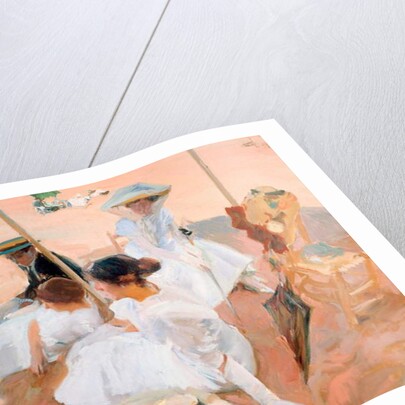Under the Parasol, on the Beach at Zarautz, 1905 by Joaquin Sorolla y Bastida