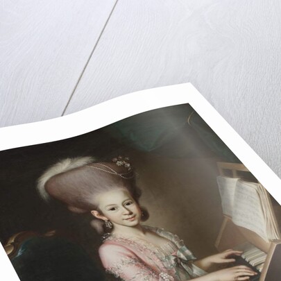 Portrait of a Young Lady at the Clavichord, 18th century by Georg Anton Urlaub