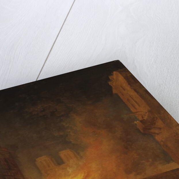 The Fire of Hotel-Dieu in Paris, by Robert, Hubert, 1772 by Hubert Robert