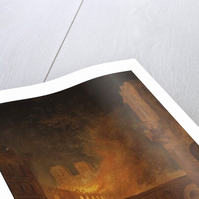 The Fire of Hotel-Dieu in Paris, by Robert, Hubert, 1772 by Hubert Robert