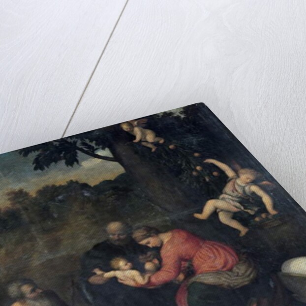 The Holy Family with Saints Jerome, Catherine of Alexandria and Angels, 16th century by Paris Bordone