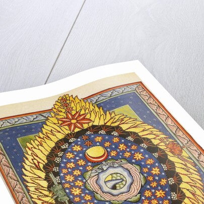 God, Cosmos, and Humanity. Miniature from Liber Scivias by Hildegard of Bingen, c.1175 by German School