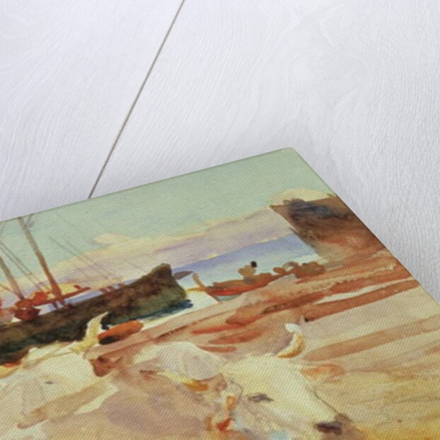 Oxen on the Beach at Baia, c.1908 by John Singer Sargent