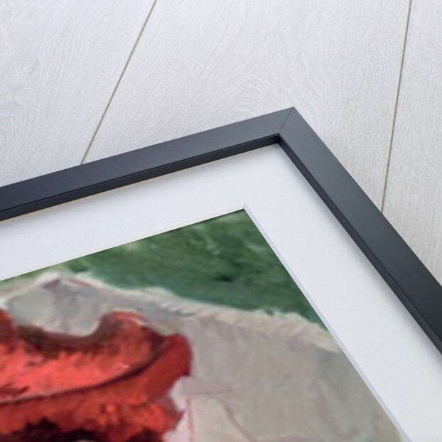 Woman with Red Hat and Parasol by Frank Duveneck