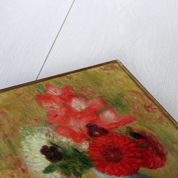 Floral Arrangement in Green Vase by William James Glackens