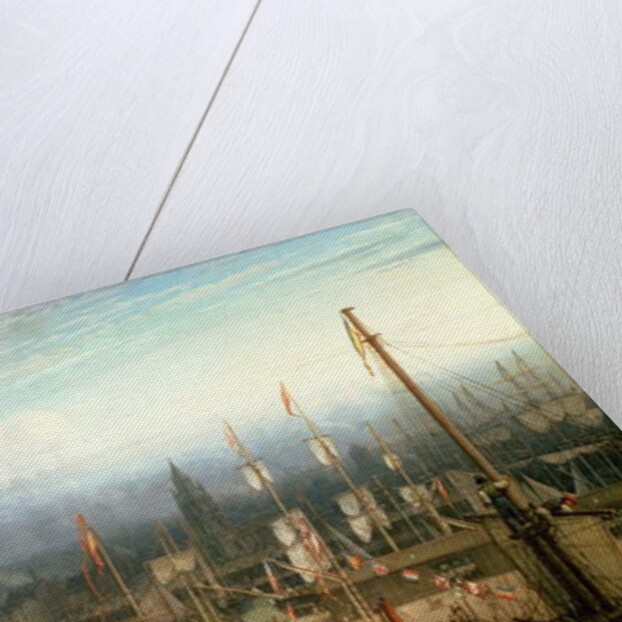 Four-Masted Clipper Ship in Liverpool Harbour, c.1810 by Robert Salmon