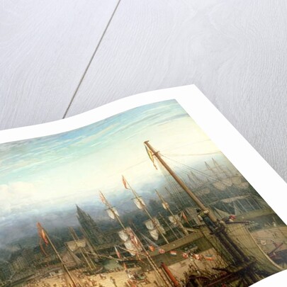 Four-Masted Clipper Ship in Liverpool Harbour, c.1810 by Robert Salmon