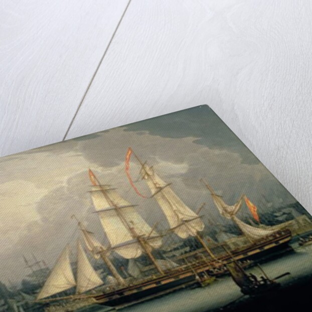 Four-Masted Clipper Ship in Liverpool Harbour, c.1810 by Robert Salmon
