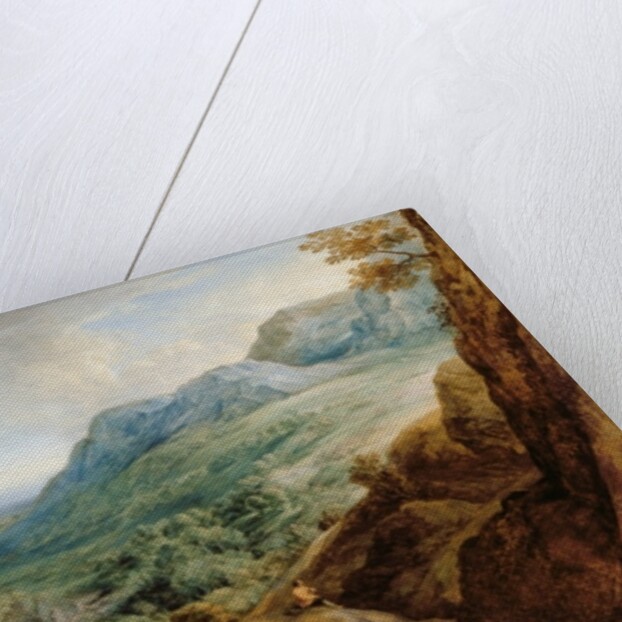 The Escorial, from a Foothill of the Guadarrama Mountains by Lucas van Uden