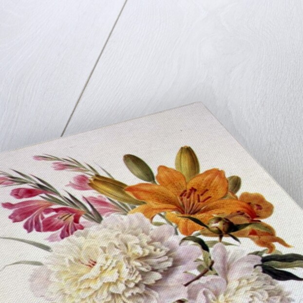 Sprays of Gladioli, Peonies and Lilium Bulbiferum by Henriette Gertruide Knip