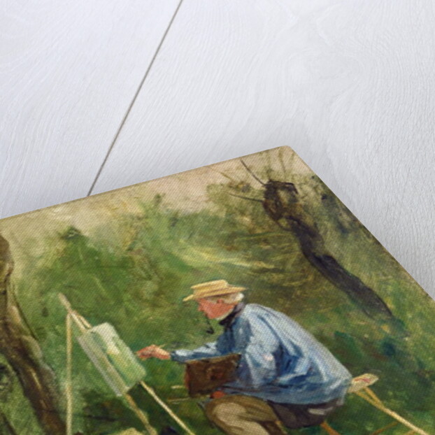 Corot at his Easel, Crecy-en-Brie, 1874 by Eugene Decan