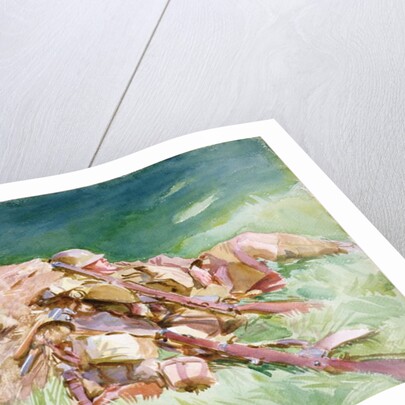 1151 Highlanders Resting at the Front, 1918 by John Singer Sargent