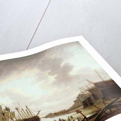 British Men of War at Anchor in Blackwall Reach, 1792 by Dominic Serres