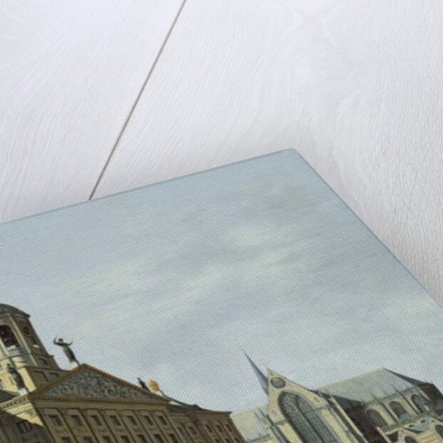 View in Amsterdam, with the facade of the Stadhuis and the Nieuwe Kerk by Gerrit Adriaensz Berckheyde