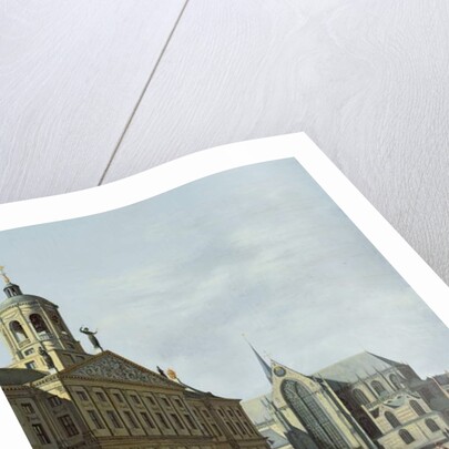 View in Amsterdam, with the facade of the Stadhuis and the Nieuwe Kerk by Gerrit Adriaensz Berckheyde