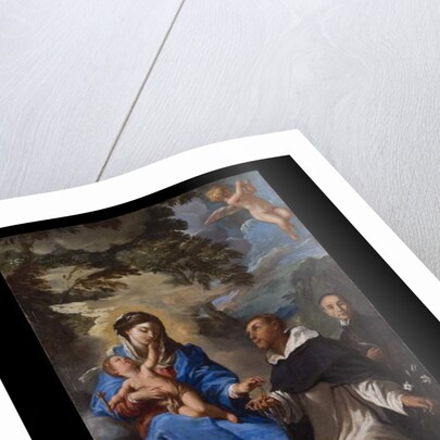 St Dominic receiving the Rosary from the Virgin Mary by Italian School