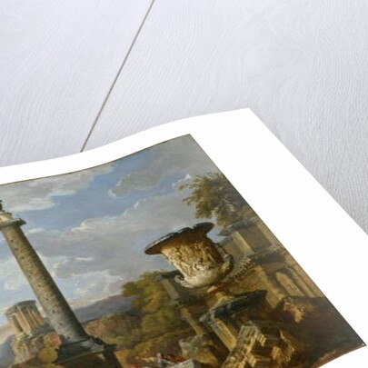 Capriccio of Roman Ruins with the Pantheon, 1737 by Giovanni Paolo Pannini